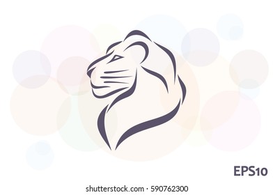 Lion icon vector illustration.