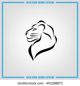 Lion icon vector illustration eps10.