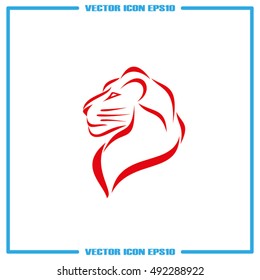 Lion icon vector illustration eps10.