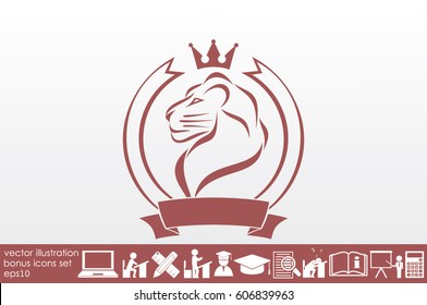 Lion icon vector illustration eps10.