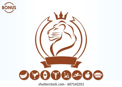 Lion icon vector illustration eps10.