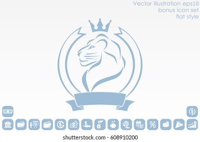 Lion icon vector illustration eps10.