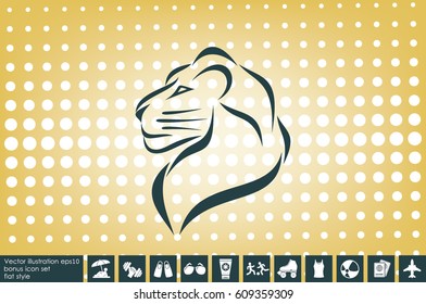 Lion icon vector illustration eps10.