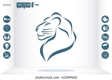 Lion icon vector illustration eps10.