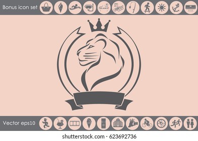 Lion icon vector illustration eps10.