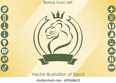 Lion icon vector illustration eps10.