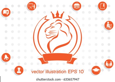Lion icon vector illustration eps10.