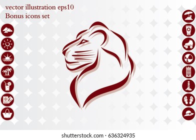 Lion icon vector illustration eps10.