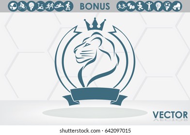 Lion icon vector illustration eps10.