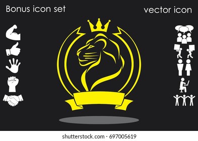 Lion icon vector illustration eps10.