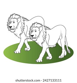 Lion icon vector illustration symbol design
