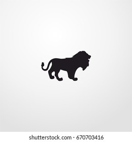 lion icon. vector sign symbol on white background