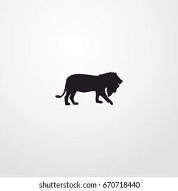 lion icon. vector sign symbol on white background