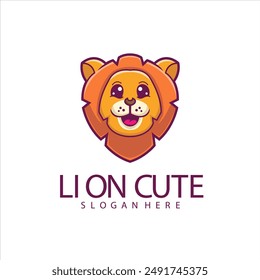The lion illustration design uses a modern style