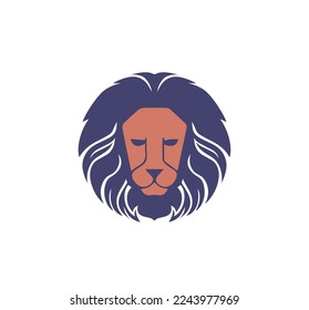 lion illustration icon leo horoscope icon vector