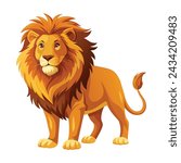 Lion illustration on White Background