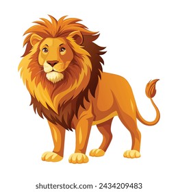 Lion illustration on White Background