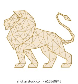 Lion illustration on white background.