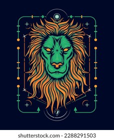 Lion Illustration Set. Premium Design Collection