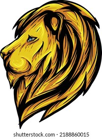 Lion Illustration vector design Logo