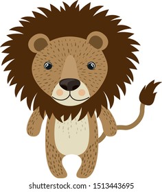 León, ilustración, vector sobre fondo blanco.