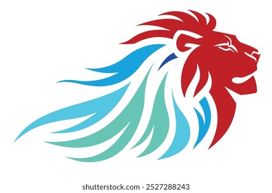 Lion With Illustrative Design Logo