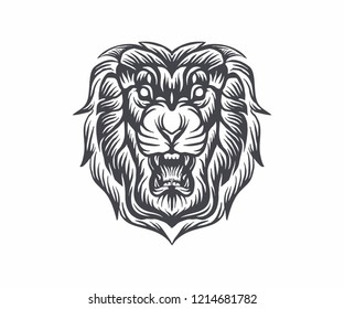 lion ilustration logo vector