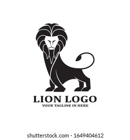 The lion image logo design concept as a ruler, is very suitable for business companies