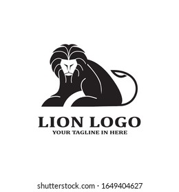 The lion image logo design concept as a ruler, is very suitable for business companies