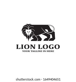 The lion image logo design concept as a ruler, is very suitable for business companies