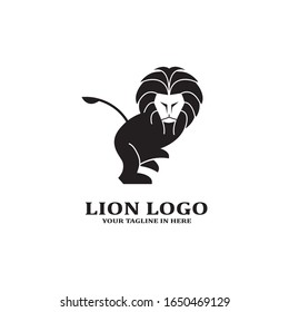 The lion image logo design concept as a ruler, is very suitable for business companies