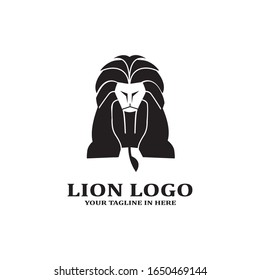 The lion image logo design concept as a ruler, is very suitable for business companies