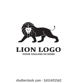 The lion image logo design concept as a ruler, is very suitable for business companies