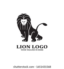 The lion image logo design concept as a ruler, is very suitable for business companies