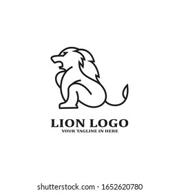 The lion image logo design concept as a ruler, is very suitable for business companies