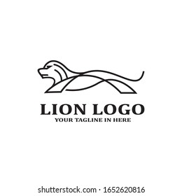 The lion image logo design concept as a ruler, is very suitable for business companies