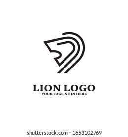 The lion image logo design concept as a ruler, is very suitable for business companies