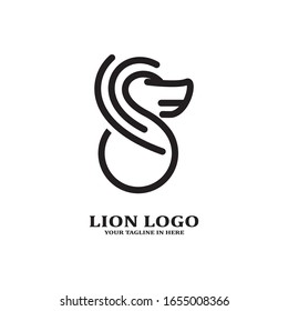 The lion image logo design concept as a ruler, is very suitable for business companies