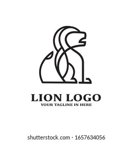 The lion image logo design concept as a ruler, is very suitable for business companies