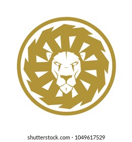 Lion image in a symbol or emblem style