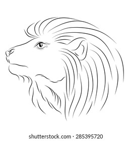 Lion Image Vector Sketch Stock Vector (Royalty Free) 285395720