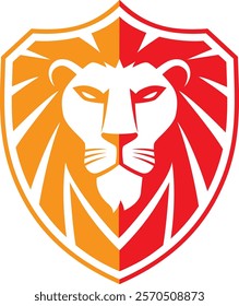 Lion into the shield two color