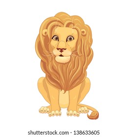 Lion isolated on white background