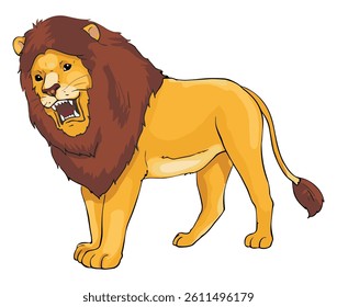 Lion isolated on a white background