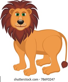 A lion isolated on a white background