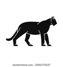 Lion Jaguar Cheetah Silhouette Icon Design Illustration