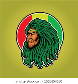 the lion jamaica illustration