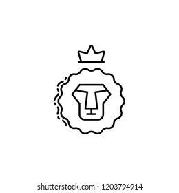 Lion of Judah icon. Element of Jewish icon for mobile concept and web apps. Thin line Lion of Judah icon can be used for web and mobile
