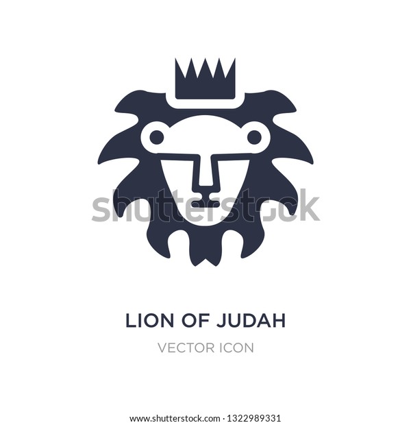 Lion Judah Icon On White Background Stock Vector Royalty Free 1322989331