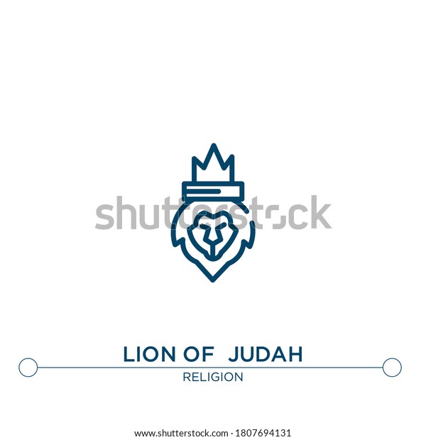 Lion Judah Outline Vector Icon Simple Stock Vector (Royalty Free ...